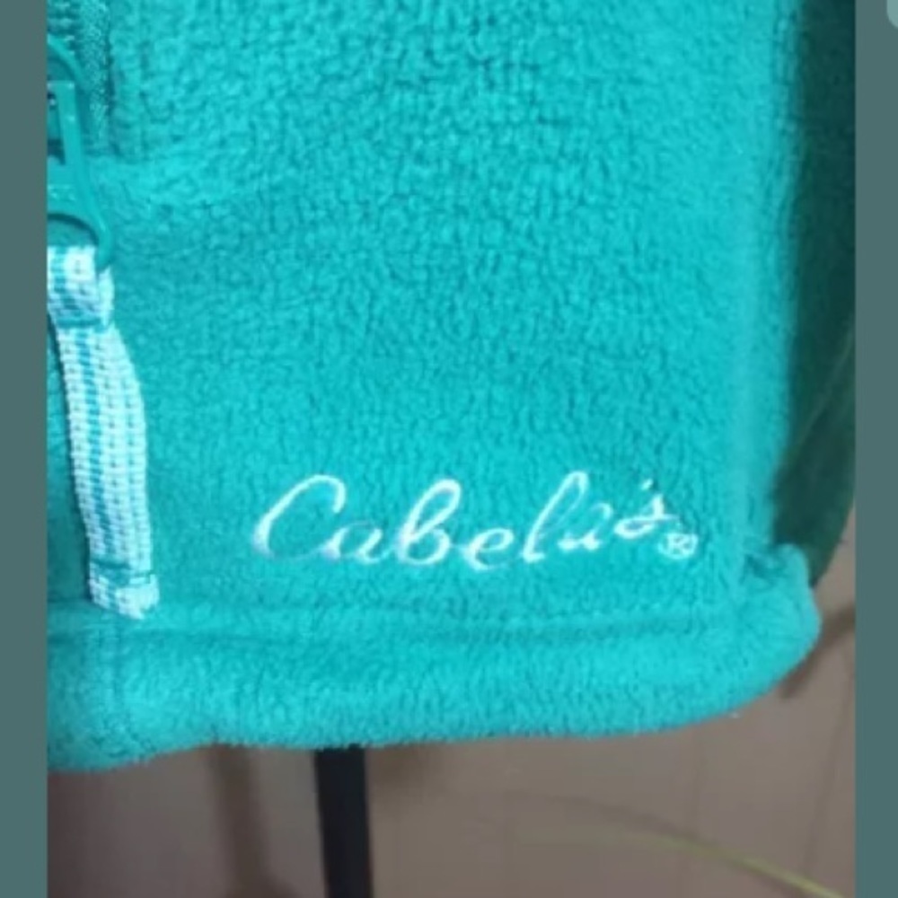 Cabelas Green Fleece ZIP Jacket - Picture 4 of 7